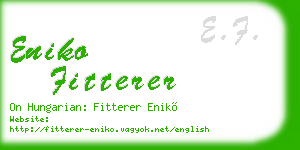 eniko fitterer business card